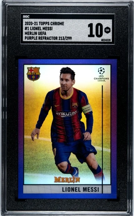 Topps Merlin Chrome Messi メッシ 世界250枚限定 2020-21 Topps Merlin Collection Chrome UCL Lionel Messi #1 for
