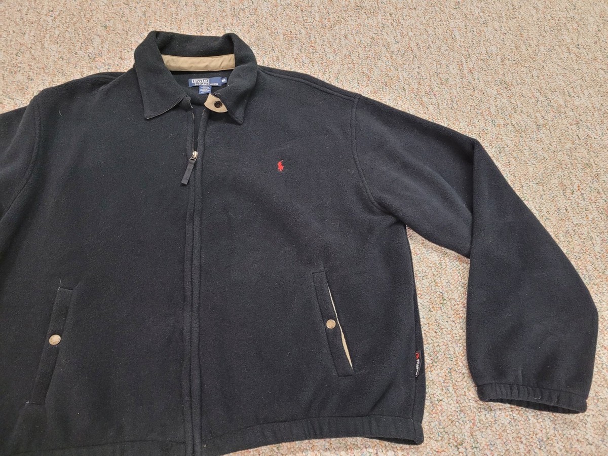 Vintage Polo Ralph Lauren Jacket Mens 2XL Black Full Zip Vintage Polo Ralph Lauren Jacket Mens 2XL Black Full Zip