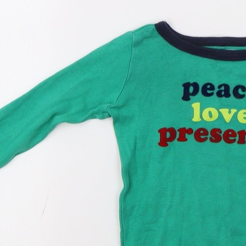 Gymboree Girls Green Cotton blend T-Shirt Size 3 Years - Christmas Top - Picture 10 of 12
