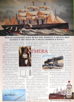 BEEFEATER Dry Gin Whitbread Round the World Race Yacht ADVERT 1989 Print 679/78