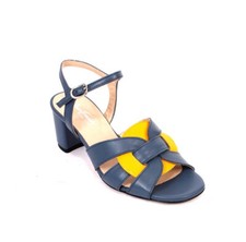 Gianni Ferrante 772 Multicolor Leather Slingbacks Heels Sandals 38 / US 8