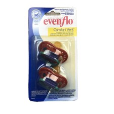 Evenflo Comfort Vent Latex Dummies Red Blue 0-3 Months Brand New 2 Pk Soothers