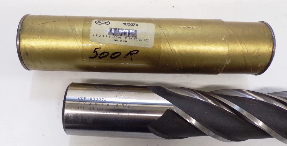 PCT, FRESADORA DE EXTREMO, 48007A, L-8.960, 2X2X7X10-3/4,4 FLT, CORTE A MANO DERECHA, 0.500R Foto 2 de 4
