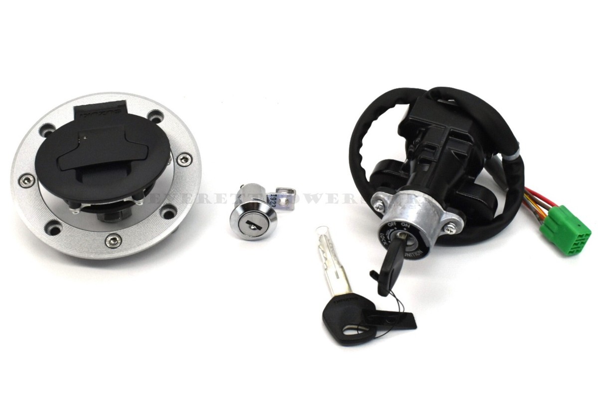 Ignition Switch Lock Set 00-03 GSXR 600 750 1000 Most Gas Cap (See
