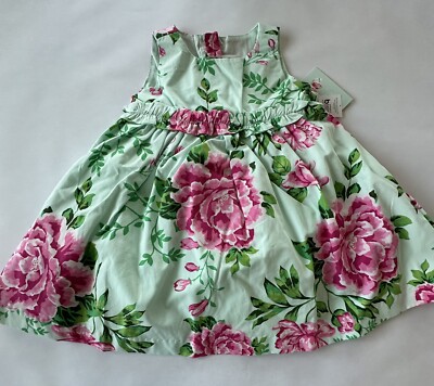 12 month green dress Gymboree Baby Girl Sz 9-12 Mo Time For Tea Spring Summer Floral Easter NWT casual abaya