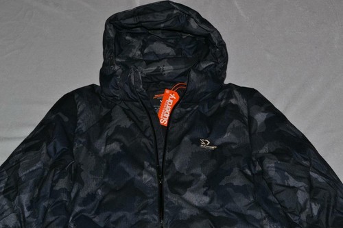 Auténtico Superdry Hombre Eco Acolchado Chaqueta Marino Camo Todo Tallas | eBay