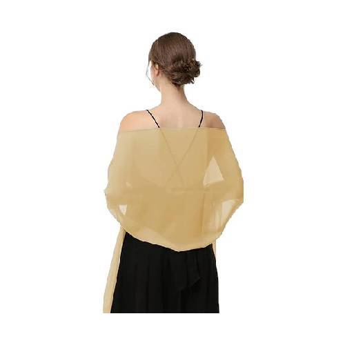 Bufandas de verano ligeras sedosas transparentes parecidas a gasa para mujer - Imagen 12 de 12