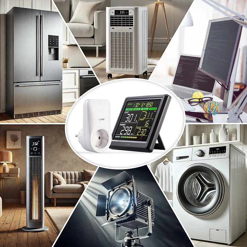 revolt Funk-Energiekosten-Messer, bis zu 6 Steckdosen, externes Display - Bild 4 von 4