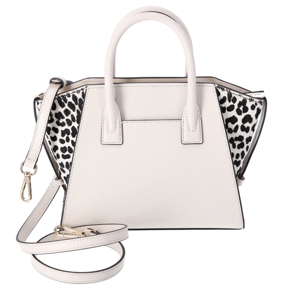 Bolso Michael Kors Avril Pequeño Cuero Estampado Guepardo Cabello de Becerro Crema Clara Foto 3 de 4