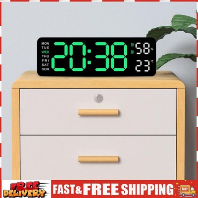 Electronic Alarm Clock Multifunctional Wall-Mounted LED Clock Gift for Elderly S