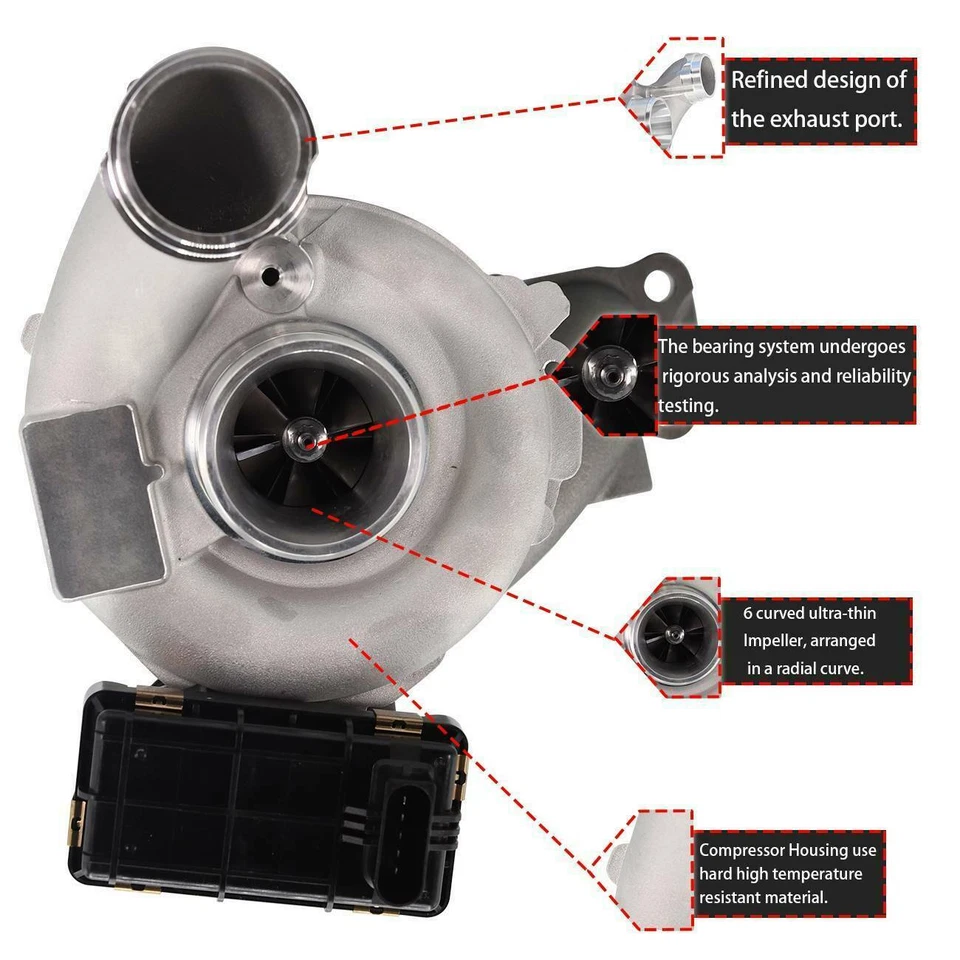 Turbo Turbocharger For Dodge Mercedes-Benz Sprinter 2500 3500 3.0L OM642 GT2056V - Image 4 of 4