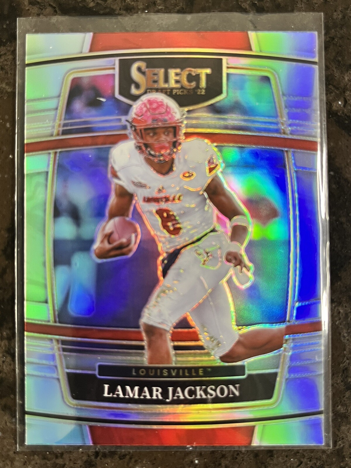 2022 Panini Select Draft Picks #44 Lamar Jackson Silver Prizm