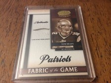 Tom Brady 08 Certified Fabric Of The Game Team Patch 15/25 Rare