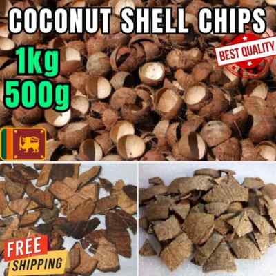 CEYLON COCONUT SHELL CHIPS ECO FRIENDLY 100% NATURAL PURE PRODUCT