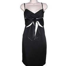 RED Valentino Haute Couture Black & White Cocktail Dress with Bow 44