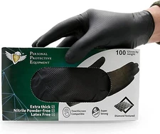 S&G Black Diamond Nitrile Gloves Powder Latex Free 6 Mil 100pcs/200 pcs M/L/XL