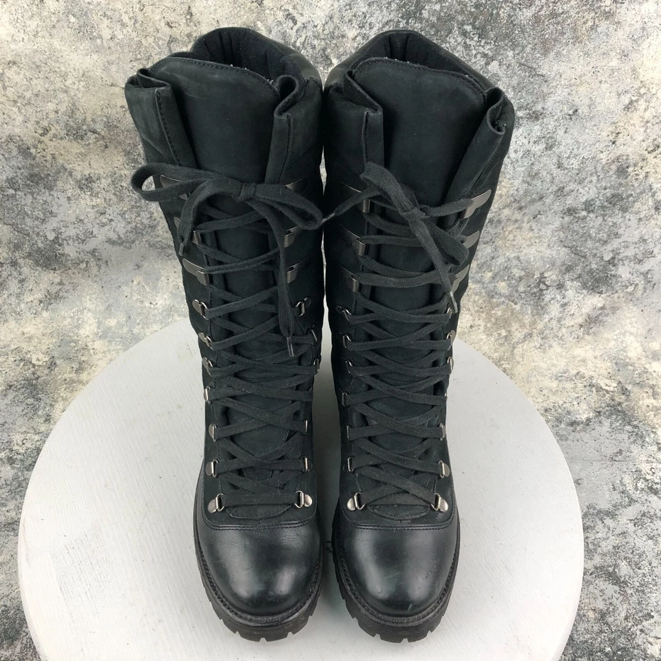 Coach Women's Size 8.5B Beverly Black Closed Toe Lace-Up Quilted Combat Boots - Image 3 of 4