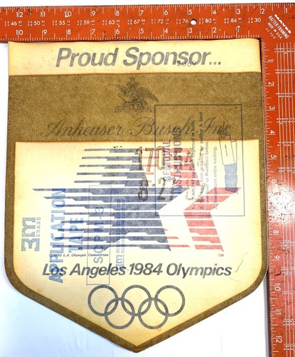 Vintage 1984 RARE Anheuser Busch Los Angeles Olympics 10" x 13" Sticker Nice! - Picture 3 of 4