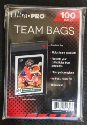 ULTRA PRO RESEALABLE TEAM BAGS BRAND NEW PACK OF 100