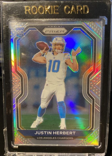2019-20 Panini - Prizm Football JUSTIN HERBERT Silver RC no. 325