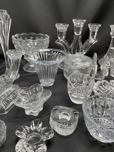 Konvolut Kerzenständer,Dosen Aus Kristall,Glass Sammlung 30 Teilen Kerzen#2 W3 - Bild 10 von 24
