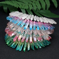 Quartz Crystal Hair Hoop Crown Headband BOHO Headdress Wedding Accessories