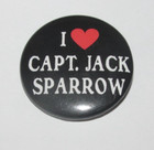 Disney Pirates Of The Caribbean I Love Captain Heart Capt. Jack Sparrow Pin 1.5" — photo 1