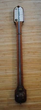 Antique 19th Century English Stick Barometer Thermometer Wood 36" Long