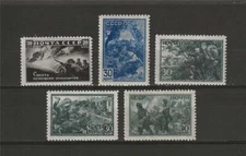 Russia 1942-43 Sc# 868/92 WWII war scenes 5 stamps MNH