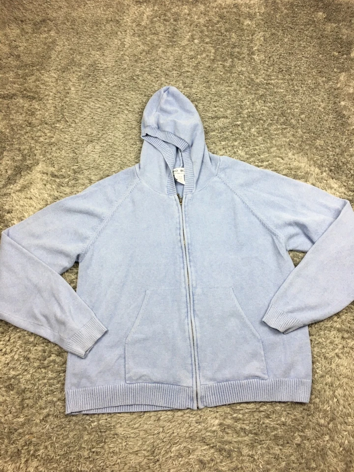 Chaqueta Soybu para mujer talla XL azul rayón cremallera completa elástica con capucha Foto 3 de 4