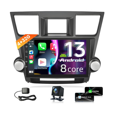 Carplay Android Car Stereo Radio 8 Core 4+32G For 2008-2013 Toyota Highlander