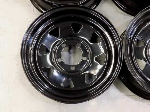 14X6 5 Stud 108 PCD +14 Offset BLACK Sunraysia Style Steel Rims | eBay ...