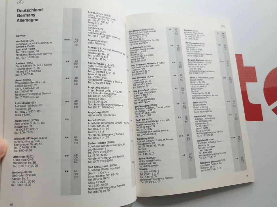 Porsche 911 930 turbo G Model Service Händler Verzeichnis Dealer Directory 06/87 - Bild 4 von 4