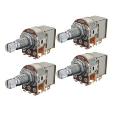 Ser of 4PCS A250K & B250K Guitar Pots Push Pull Potentiometers Long Split Shaft