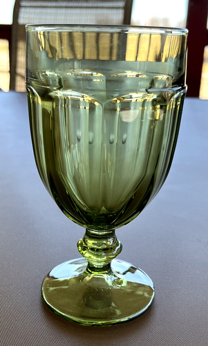 Libbey Gibraltar Duratuff Olive Green Iced Tea Goblets, Heavy, Glasses, 7" Tall - 第 1/12 張圖片