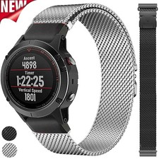 Quick Fit Magnetic Metal Strap Band For Garmin Fenix 8 E 7 7X 6 6X Pro 5 5X Epix