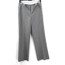 Ann Taylor mid rise grey wool wide leg MARGO dress pants career work 4 READ