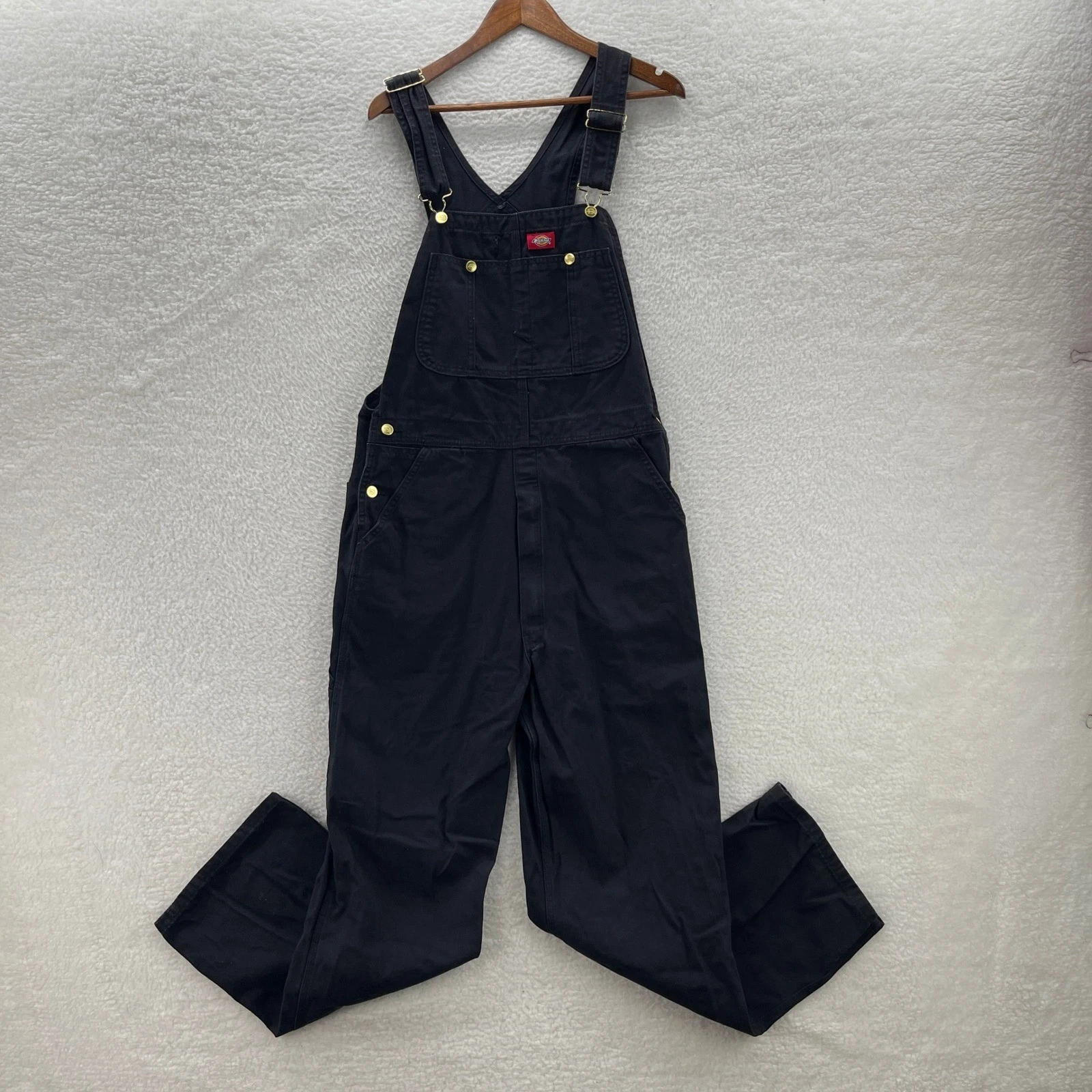 Dickies Overalls Mens 34x32 Black Duck Canvas Workwear Chore Outdoor Ranch