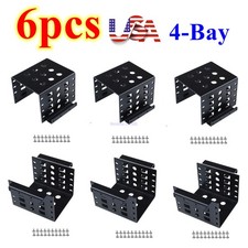 4 Bay Aluminum Hard Disk Rack 2.5" to 3.5 Inch HDD Bracket Holder Box Cage Case