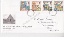 GB ROYAL MAIL FDC FIRST DAY COVER 1997 MISSIONS OF FAITH SET ESSEX HANDWRITTEN
