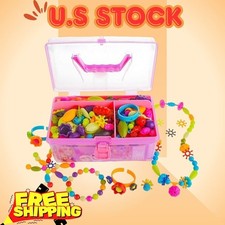 500 PCS Pop Beads Jewelry Making Kit for Kids Ages 4-8 Necklace Bracelet Set