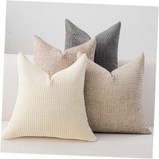Pack of 4 Throw Pillow Covers 18x18 inch Boho 18" x 18" Pack of 4 Neutral