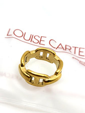 Louise Carter Anchor Chain Ring Gold Plated sz 8