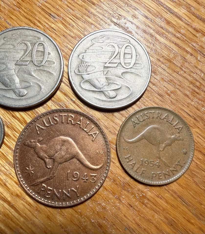 旧澳大利亚硬币套装 - 5枚高级硬币 — 第 3/4 张图片