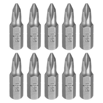 10 Stk. 1/4'' PH1 Magnetbits 1'' für Phillips Schrauber