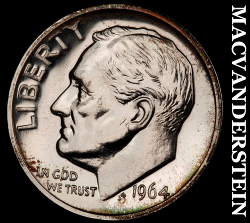 1964 Roosevelt Dime- Silver- Choice Gem Proof Luster No Reserve #i9579