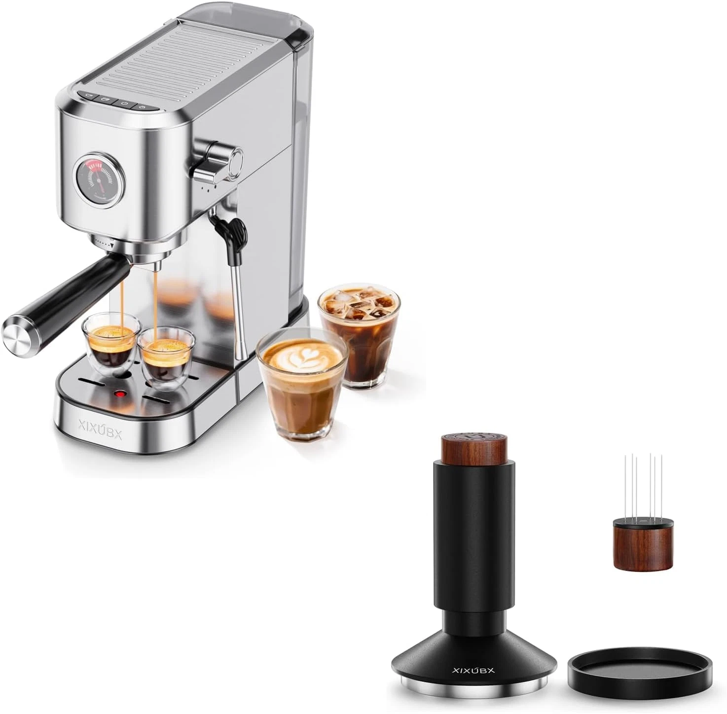 Compact 20Bar Espresso Machine with Milk Frother & WDT Tool for Perfect Coffee