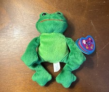 Avon Full O' Beans Birthstone Beanie Animal March Tad The Frog 1999 Plush