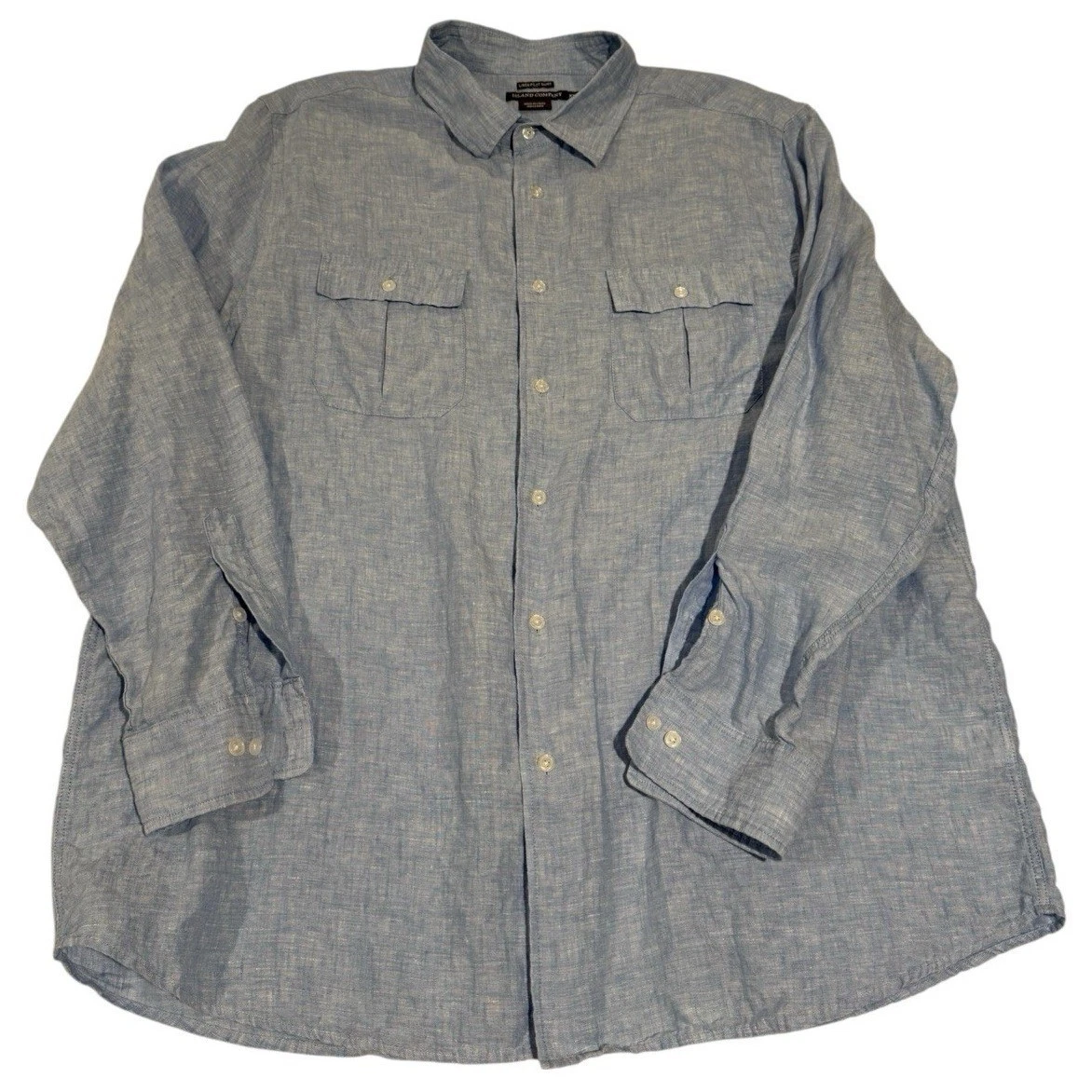 Island Company Linen Pilot Shirt Men's XXL Blue Long Sleeve Button-Up
Opens in a new window or tab