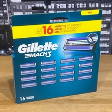 Gillette Mach3 Razor Blade Replacement Cartridges Refills Pack of 16 Original 1.37 per razor